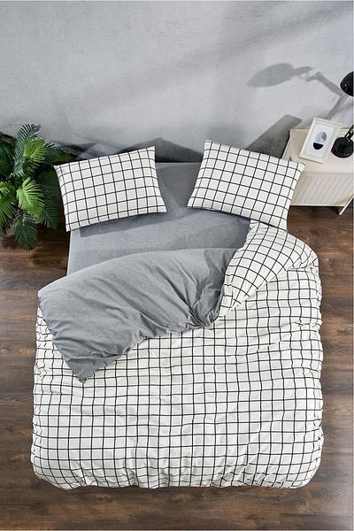 INTER Z Square Patterned Single Duvet Cover Set - Without Sheets
