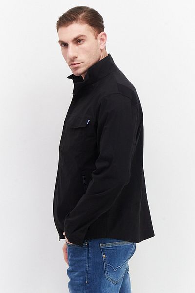 Kenneth Cole Men Plain Bomber Jackets, Black