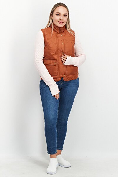 Tchibo Women Sleeveless Quilted Vests, Rust
