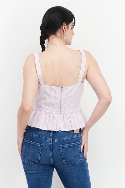 Aqua Women Sweetheart Neck Sleeveless Textured Top, Lilac
