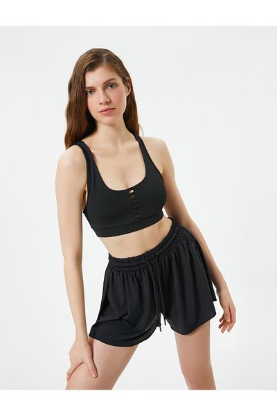 Koton Sports Bra Window Detailed U Collar Slim Fit