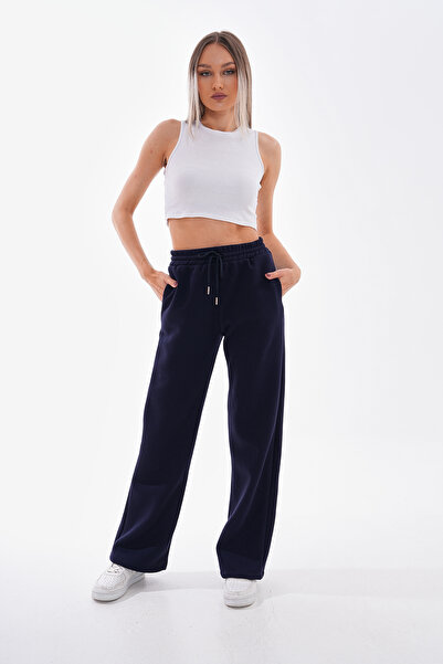 kallima Γυναικείο φούτερ με χοντρό 3 νήματα με χοντρό μπλε ναυτικό