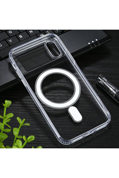Space Star iPhone X ve Xs Uyumlu Şeffaf MagSafe Özellikli Kılıf