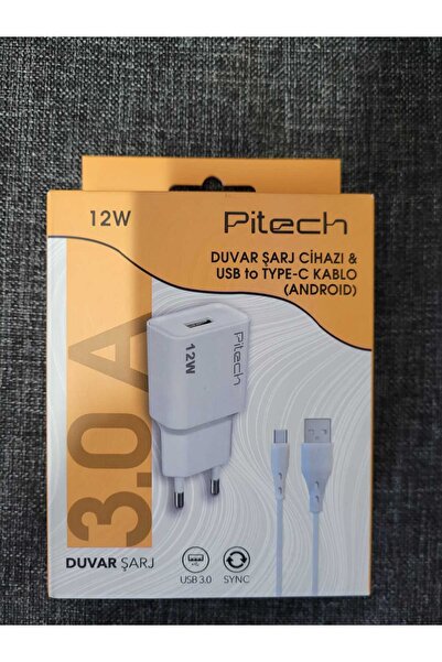 PiTECH PİTECH DUVAR ŞARJ+USB SET 12W (ANDROİD TYPE-C ŞARJ SET)