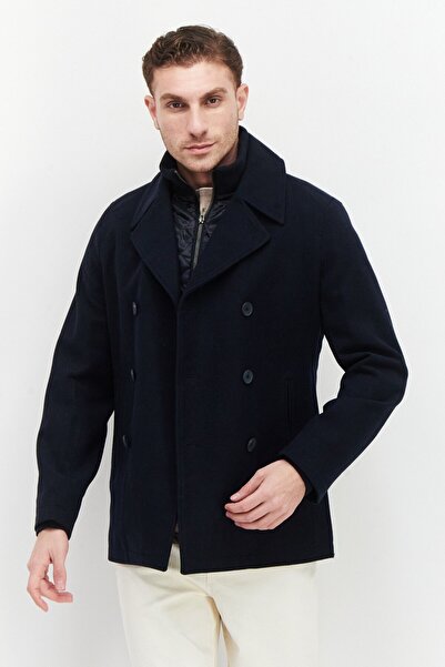 French Connection Men Plain Trench Coat, Navy