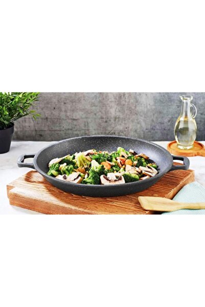 Eda Burak Eda Granite Casting 36 cm Round Multi-Purpose Roasting Pan