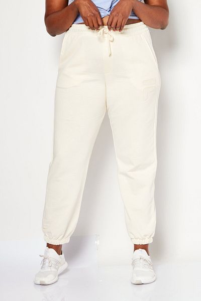 Fila Women Oversized Drawstring Outdoor Sweatpants, Off White