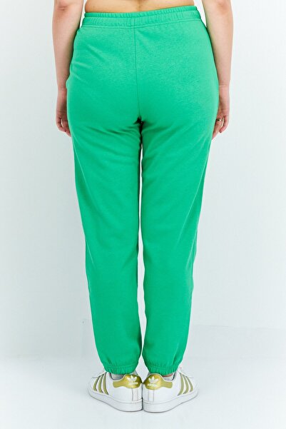 Bebe Women Regular Fit Brand Logo Jogger Pants, Green