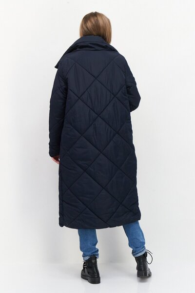 French Connection Women Plain Quilted Jacket, Navy