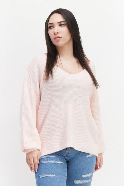 French Connection Women Textured Long Sleeve Sweater, Pink