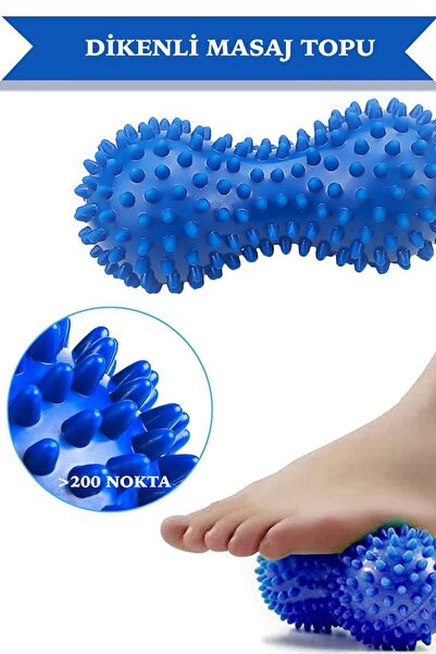 MAROKEN Dikenli Masaj Topu Duyu Uyarıcı El Ayak Vücut Egzersiz Topu Fizik Tedavi Evde Masaj