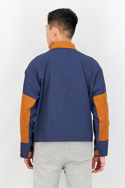 Aigle Men High Neck Long Sleeve Colorblock Windbreaker Jacket, Navy