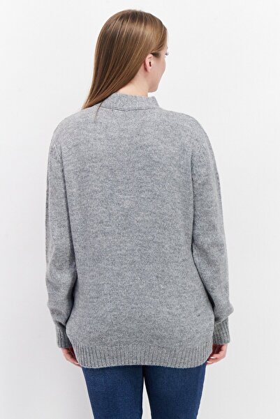 Threadbare Women Button Front Cable Knit Cardigan, Grey