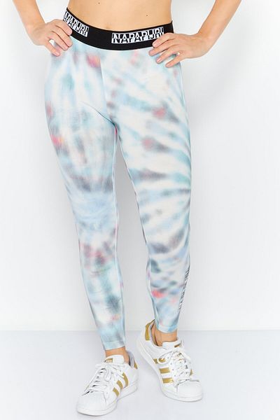 Napapijri Women 3/4 Tie Dye Leggings, Blue