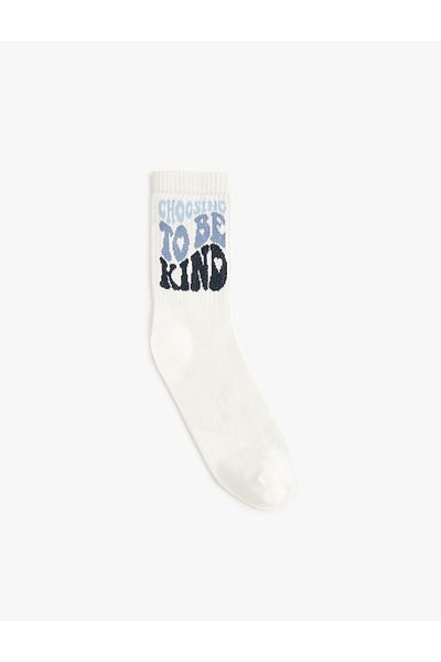 Koton Slogan Patterned Socks