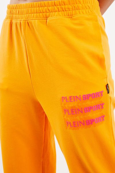 Plein Sport Women Sportswear Fit Training Sweatpants, Orange Combo