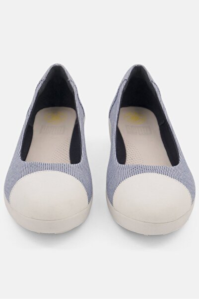 Fitflop Women Slip On Micro Check Flats, Blue Combo