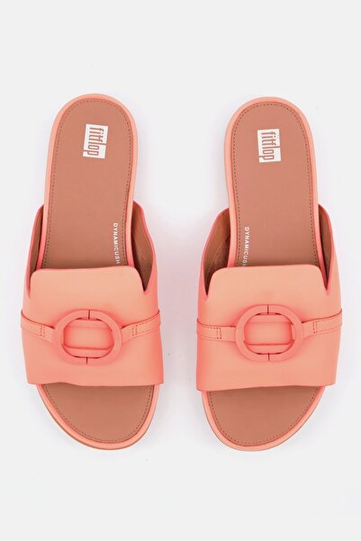 Fitflop Women Slip On Leather Flats, Orange