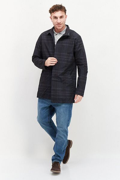 French Connection Men Stripe Windbreaker Jackets, Black Combo