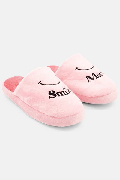 Handcraft Women Embroidered Slip On Slippers, Pink Combo