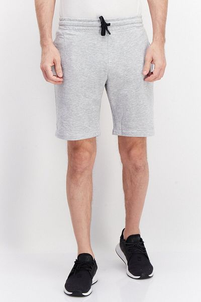 Kenneth Cole Men Drawstring Heather Basic Shorts, Grey