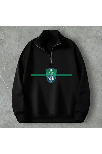 Pisa Art Φούτερ Al Ahli Minimalist Special Design με μισό φερμουάρ