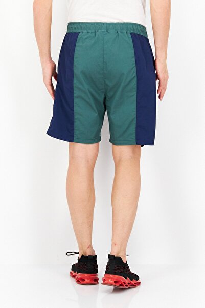 Fila Men Sportswear Fit Drawstring Two Tone Outdoor Shorts, Green
