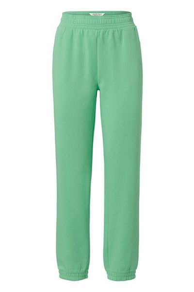Tchibo Women Solid Side Pocket Fleece Jogger Pants, Apple Green