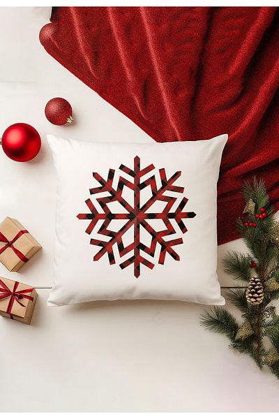 Filamente New Year Christmas Pattern - 4-Piece Throw Pillow Cover Set, Double Sided Digital Printed