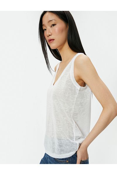 Koton Strappy Athlete U Neck Standardní střih