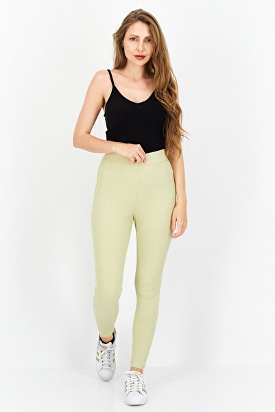 NA-KD Women Rip Long Knitted Leggings, Beige