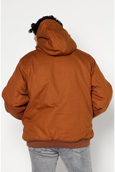 Canada Weather Gear Men Brand Logo Puffer Jacket, Brown