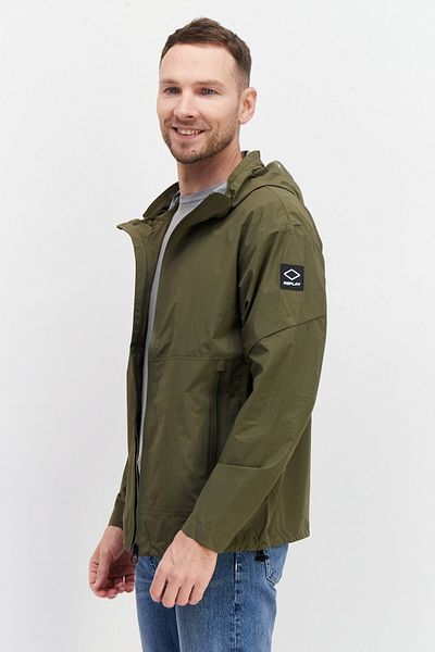 Replay Men Solid Long Sleeve Windbreaker Jacket, Olive