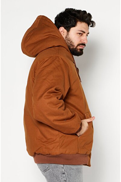 Canada Weather Gear Men Brand Logo Puffer Jacket, Brown