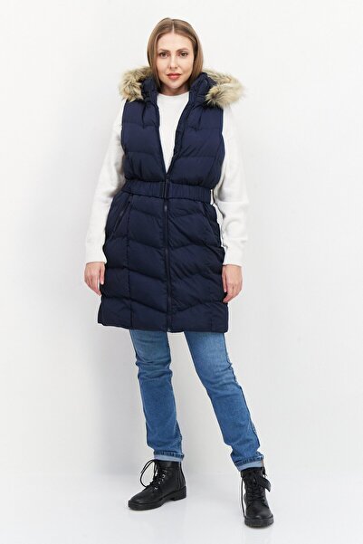 French Connection Women Plain Puffer Jacket, Navy