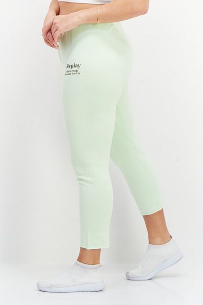 Replay Women Regular Fit Brand Logo Sweatpants, Mint Green