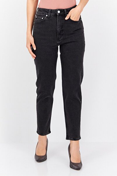 Weekday Women Regular Fit Washed Stretchable Jeans, Black