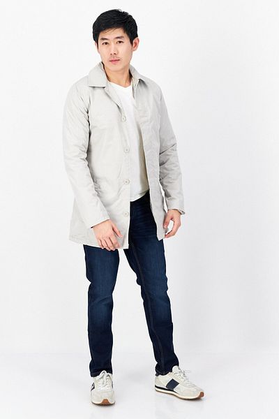 French Connection Men Solid Jacket Shirt, Grey