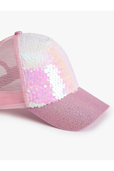 Koton Mesh Cap Hat Sequined Sequined