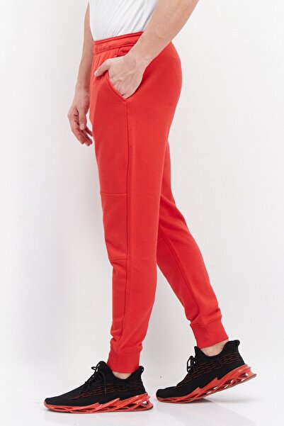 Fourlaps Men Drawstring Plain Sweatpants, Red