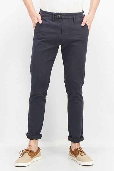 Sorbino Men Slim Fit Houndstooth Non-stretchable Pants, Blue