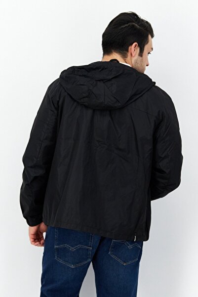 Replay Men Plain Windbreaker Jacket, Black