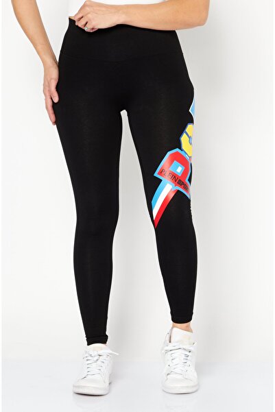 Plein Sport بنطال رياضي مناسب للتدريب للنساء، أسود