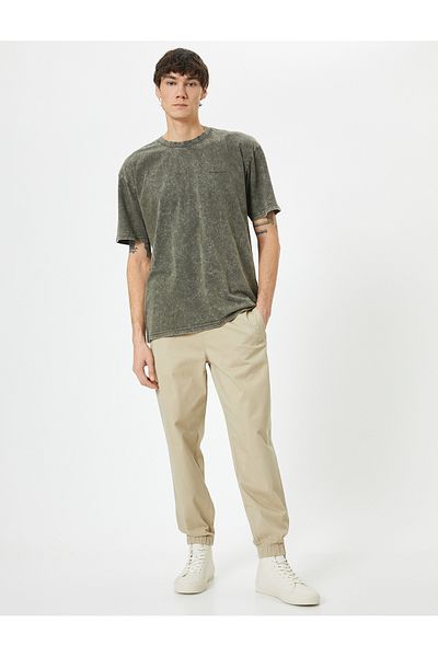 Koton Slim Fit Jogger Trousers - Chino Waist, Lace-up Pocket Detail