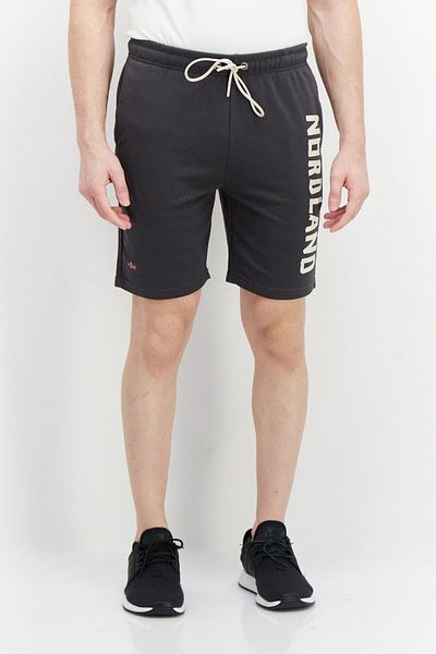 Nordland Men Regular Fit Drawstring Basic Short, Light Grey