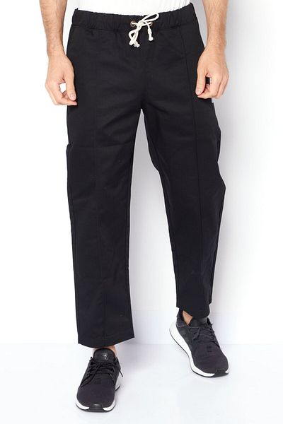 Champion Men Sportswear Fit Plain Track Pants, Black