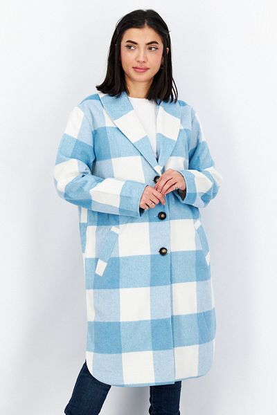BB Dakota by Steve Madden Women Long Sleeve Plaid Trench Coat, Blue