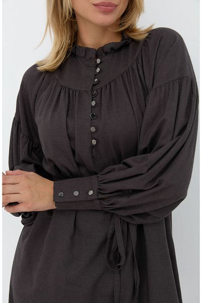 Fatma Atasoy Drawstring Viscose Gray Tunic