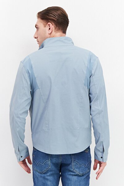 Kenneth Cole Men Plain Bomber Jackets, Light Dusty Blue