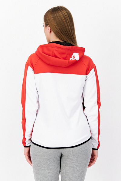 Pokemon Women Sportswear Fit Long Sleeves Technical Trainer Sweatshirt, Red